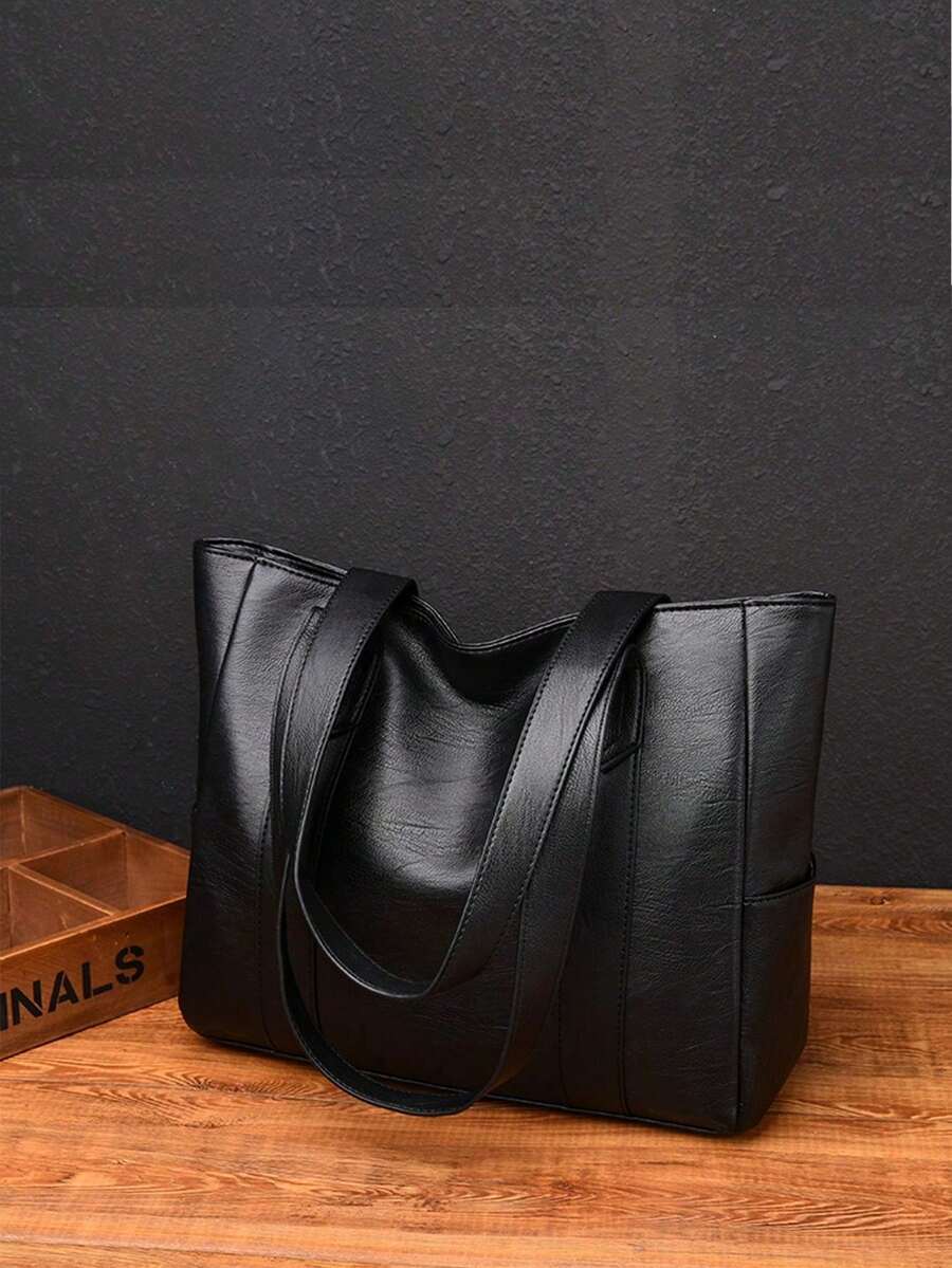 Minimalist Handbag, Suitable For Teenage Girls, Women, College Students, New Professionals And White-Collar Workers, Perfect For Office, Work, Business And Commute. Best Women's Work Bag, PU Leather H
