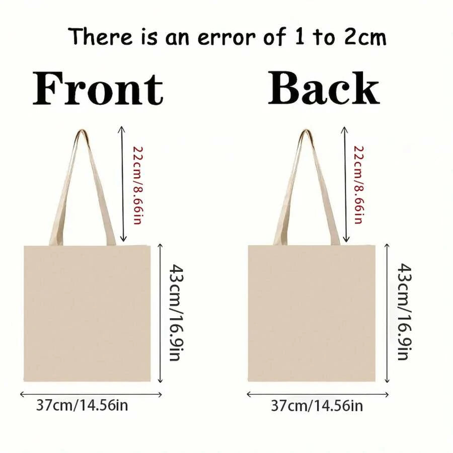 Women'S Floral Frog Print Tote Bag- Durable Synthetic Canvas, Machine Washable, Open Top Design For Casual Everyday Use & Beach Outings, Stylish Accessory| Casual Chic Tote| Sturdy Handles
