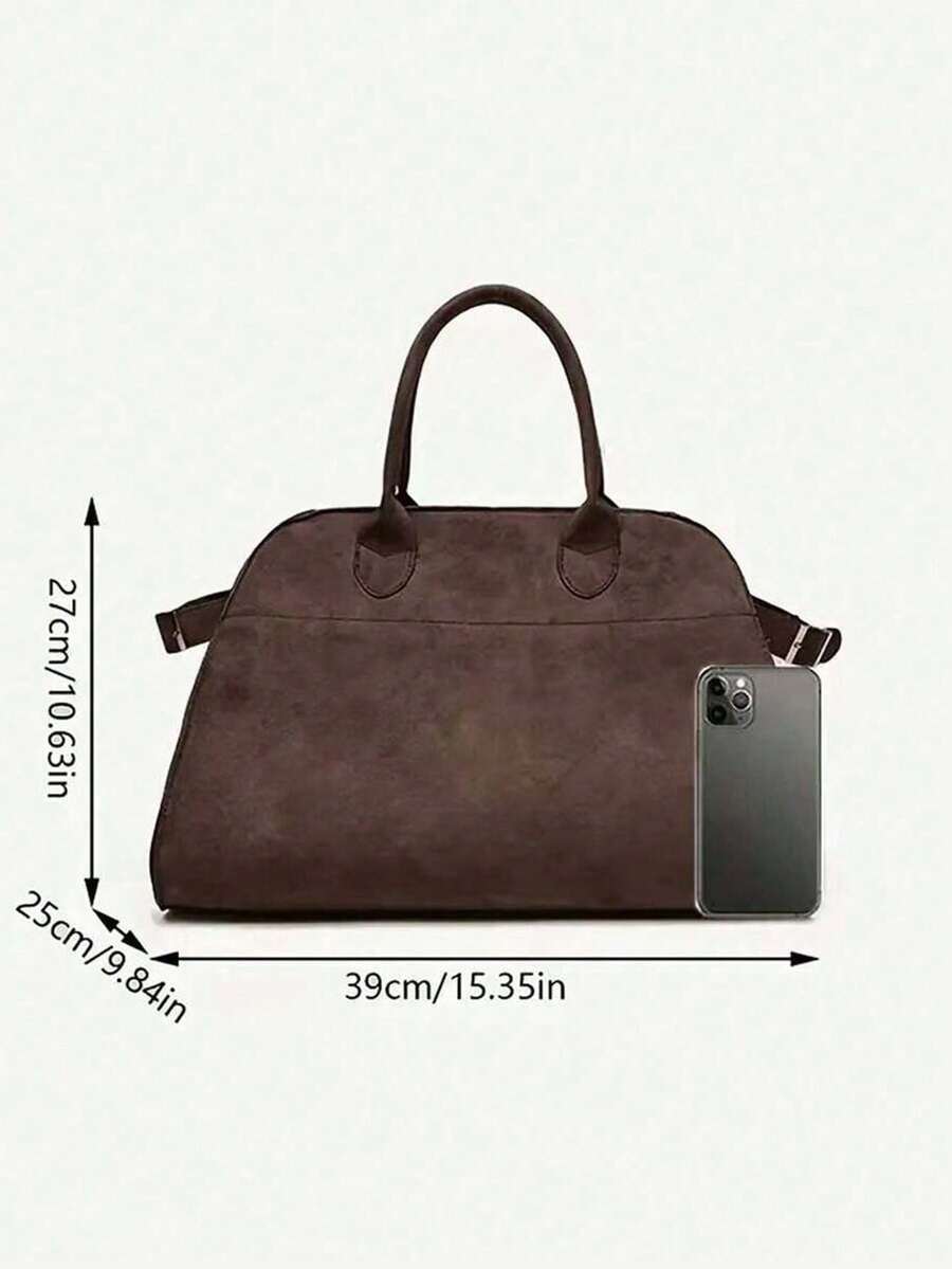 Dedoo Vintage Women's Tote Bag, Large Capacity Commute Shoulder Bag With Magnetic Snap, Nylon Lining And Sturdy Handles. Retro Daily Handbag, New Fashion.