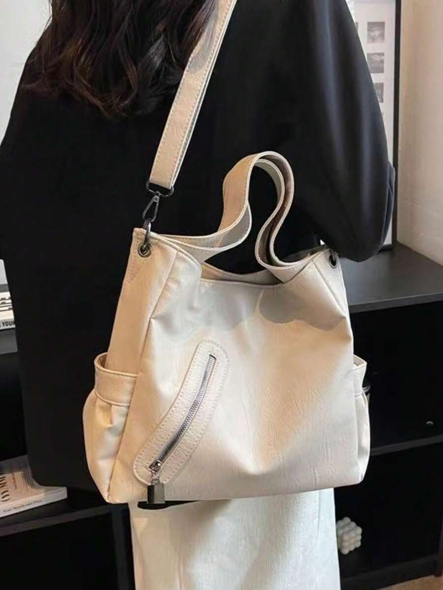 2026 New Women's Large Capacity Tote Bag, Shoulder Bag, Crossbody Bag, PU Leather Bag, Soft Texture Bag, Commuting Bag, College Student Bag
