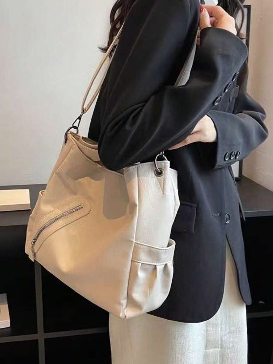2026 New Women's Large Capacity Tote Bag, Shoulder Bag, Crossbody Bag, PU Leather Bag, Soft Texture Bag, Commuting Bag, College Student Bag