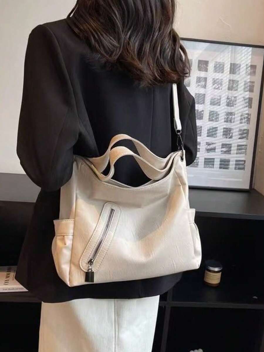 2026 New Women's Large Capacity Tote Bag, Shoulder Bag, Crossbody Bag, PU Leather Bag, Soft Texture Bag, Commuting Bag, College Student Bag