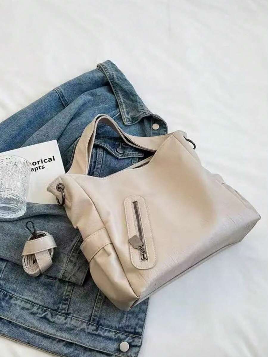 2026 New Women's Large Capacity Tote Bag, Shoulder Bag, Crossbody Bag, PU Leather Bag, Soft Texture Bag, Commuting Bag, College Student Bag