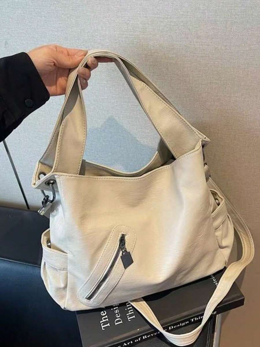 2026 New Women's Large Capacity Tote Bag, Shoulder Bag, Crossbody Bag, PU Leather Bag, Soft Texture Bag, Commuting Bag, College Student Bag