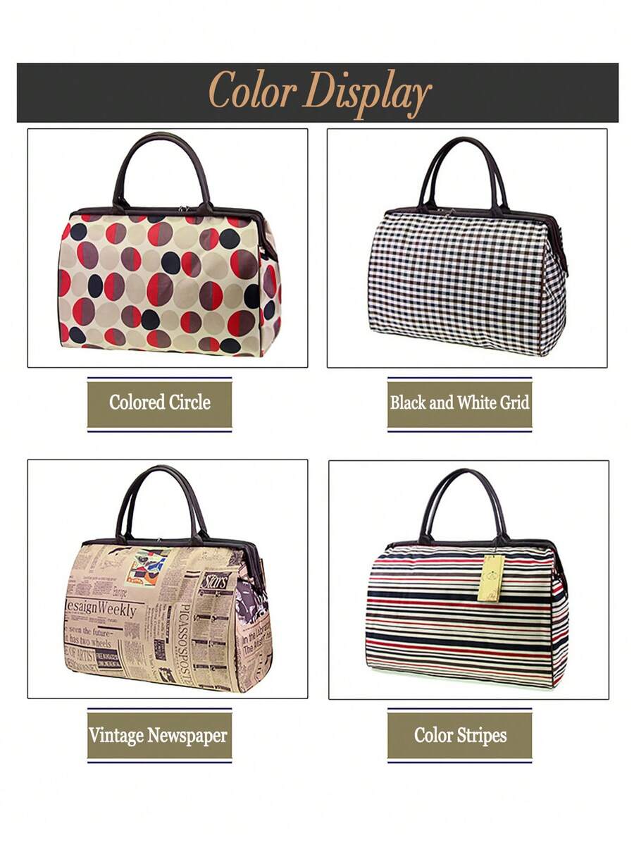 Ladies' Vintage Newspaper Print Canvas Handbag Elegant Tote Bag Large Purses Beach Bag For Everyday Back To School Travel Essential Birthday Gift