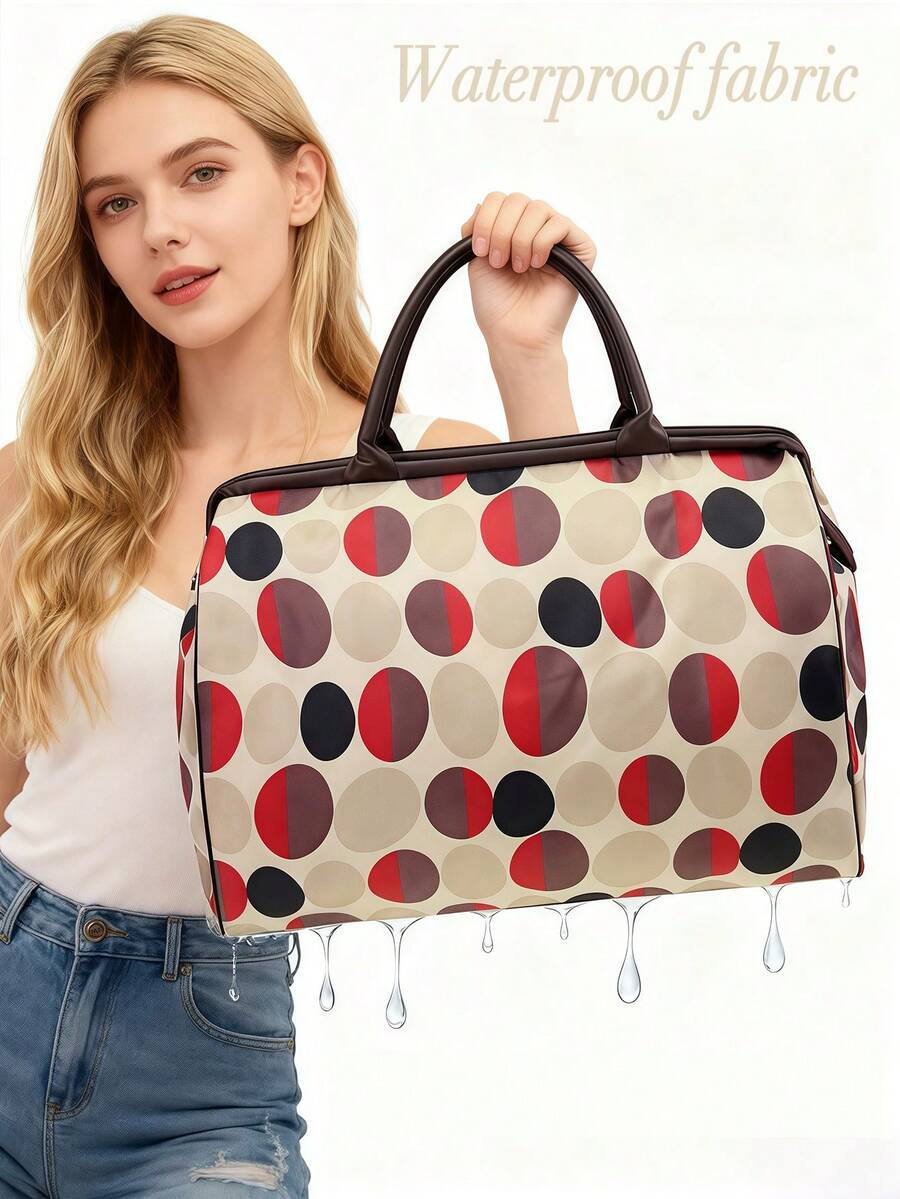 Ladies' Vintage Newspaper Print Canvas Handbag Elegant Tote Bag Large Purses Beach Bag For Everyday Back To School Travel Essential Birthday Gift