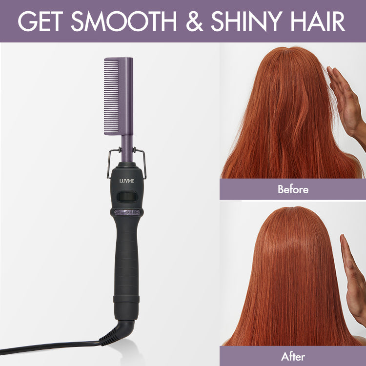 US Only | Electric Hot Comb with US Plug  for Wigs and Natural Hair, 30s Fast Heating & Adjustable Temp | Add-on Item