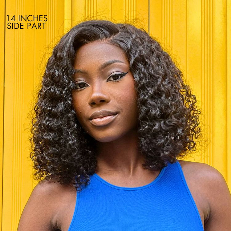 Kinky Curly Natural Black Glueless 5x5 Closure HD Lace Wig Ready To Go | Large & Small Cap Size - US Only