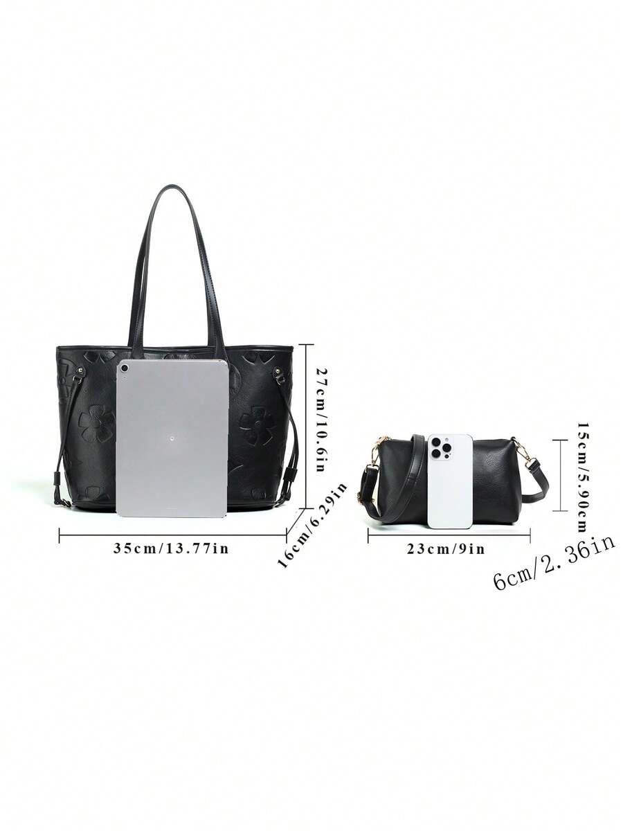 "Faux Leather Tote Bag For Women – Stylish & Durable Large Shoulder Handbag With Zipper Closure, Perfect For Work, Office, Travel & Everyday Use"