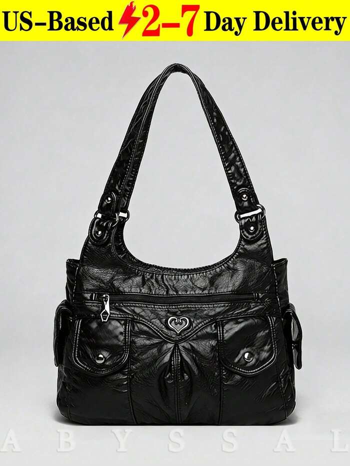 Grunge Punk Casual Women's Shoulder Bag/Totes Large Capacity Handbag For Commuti