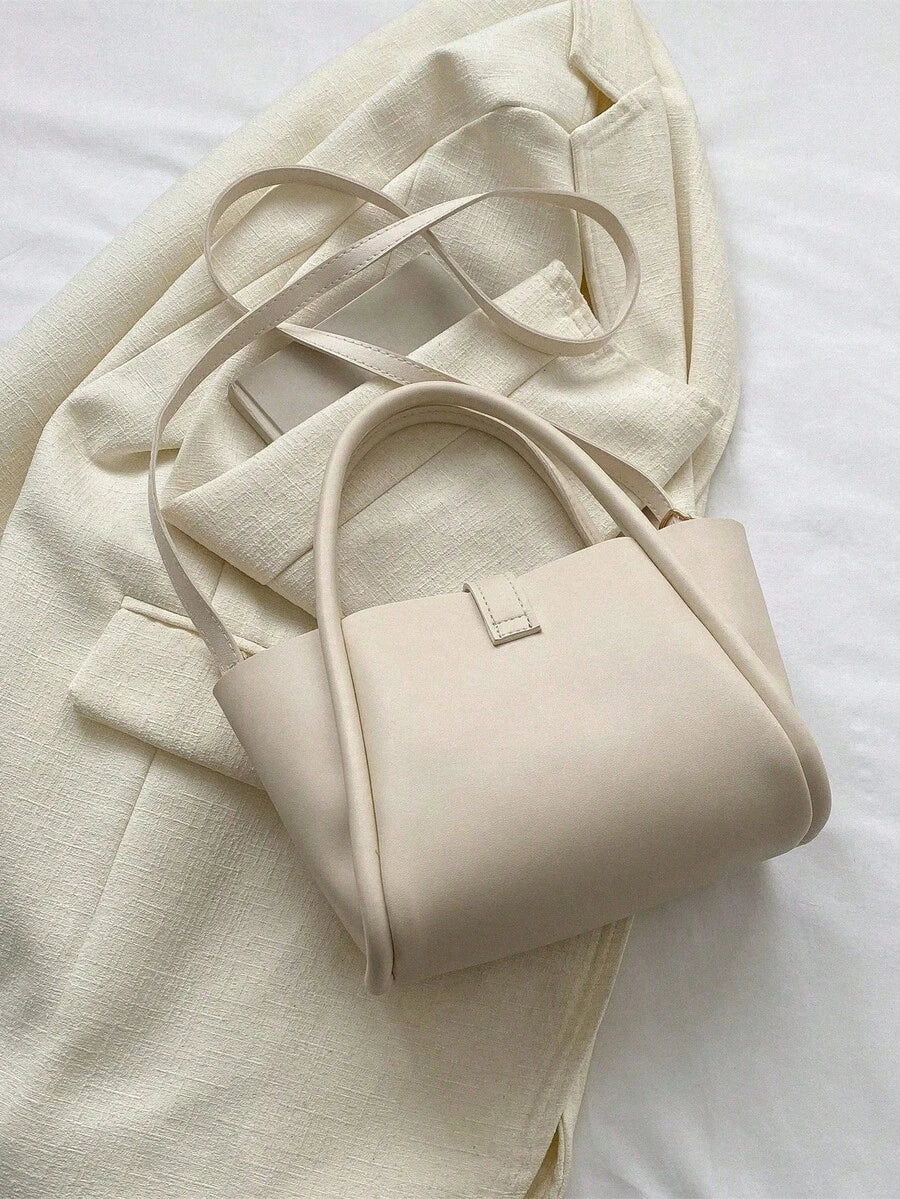 Women's New Solid Color PU Fashion Tote Bag Multifunctional Crossbody Bag With Small Coin Purse