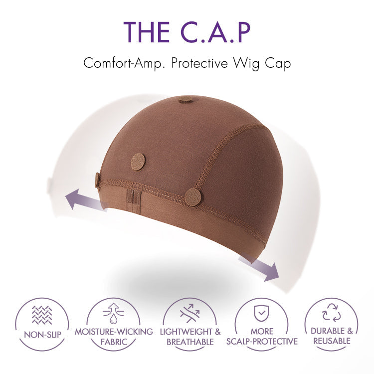 2pcs LUVME Reusable Non-Slip Wig Cap, Wig Gripper for Keeping Wigs Lace Front in Place