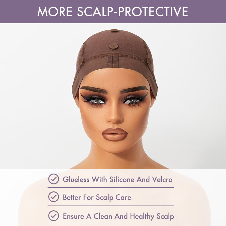 2pcs LUVME Reusable Non-Slip Wig Cap, Wig Gripper for Keeping Wigs Lace Front in Place