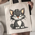 Unisex Canvas Tote Bag| Suitable Commuting, Travel, Daily Use, School, Shopping, Outdoor Activities| Black And White Colors, Washable