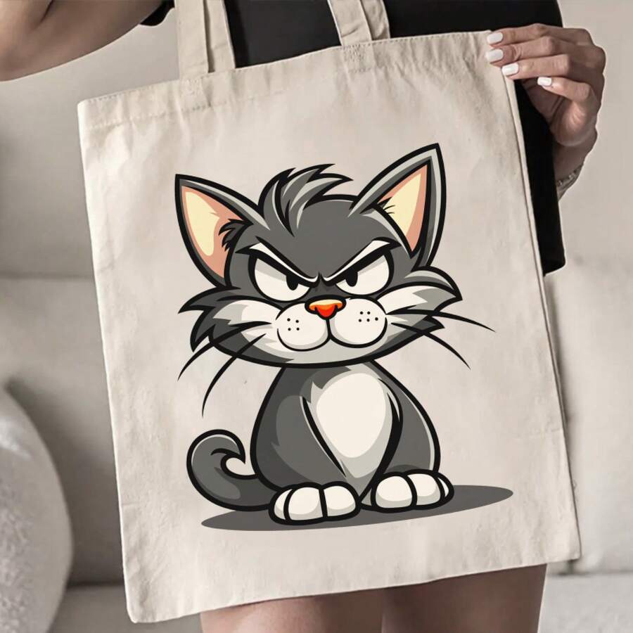 Unisex Canvas Tote Bag| Suitable Commuting, Travel, Daily Use, School, Shopping, Outdoor Activities| Black And White Colors, Washable