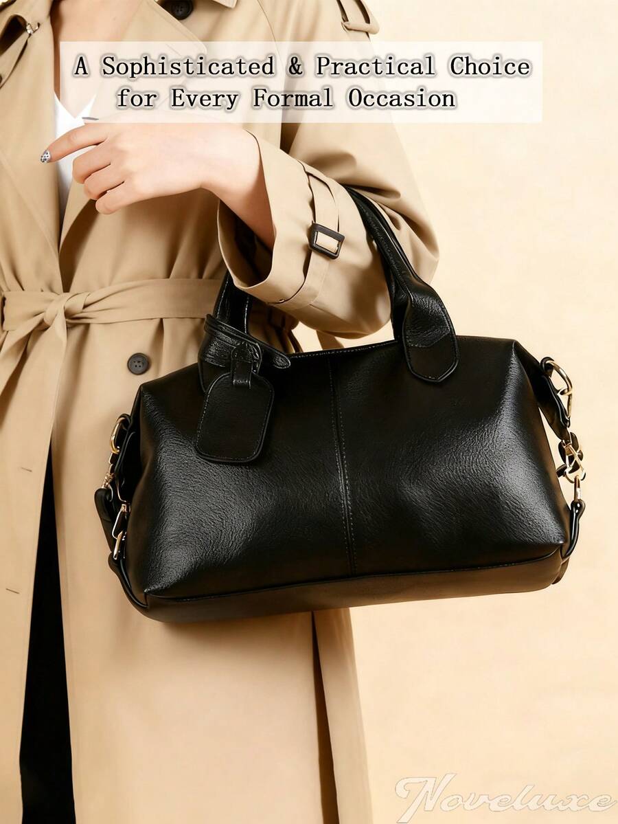 Fashionable Women's Handbag Summer Shoulder Bag Tote Bag A Simple Women's Crossbody Bag Soft Leather Large-Capacity Women's Handbag Mom Bag PU Leather