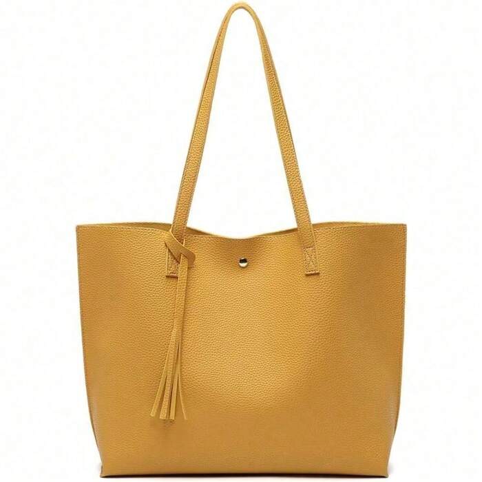 Dreubea Women's Soft Faux Leather Tote Shoulder Bag From