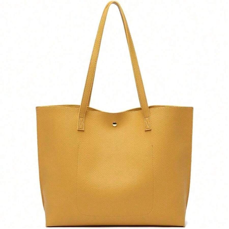 Dreubea Women's Soft Faux Leather Tote Shoulder Bag From, Big Capacity Tassel Handbag