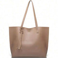Dreubea Women's Soft Faux Leather Tote Shoulder Bag From