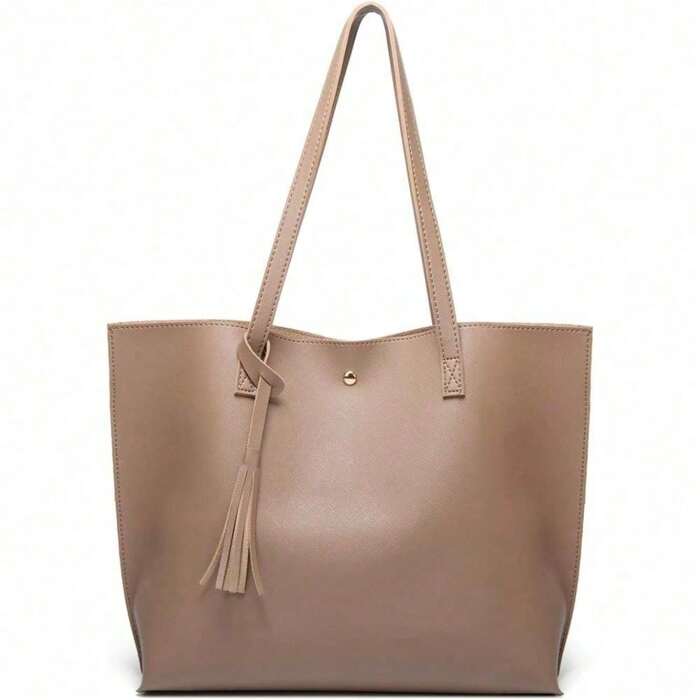 Dreubea Women's Soft Faux Leather Tote Shoulder Bag From