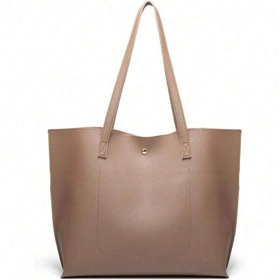 Dreubea Women's Soft Faux Leather Tote Shoulder Bag From, Big Capacity Tassel Handbag