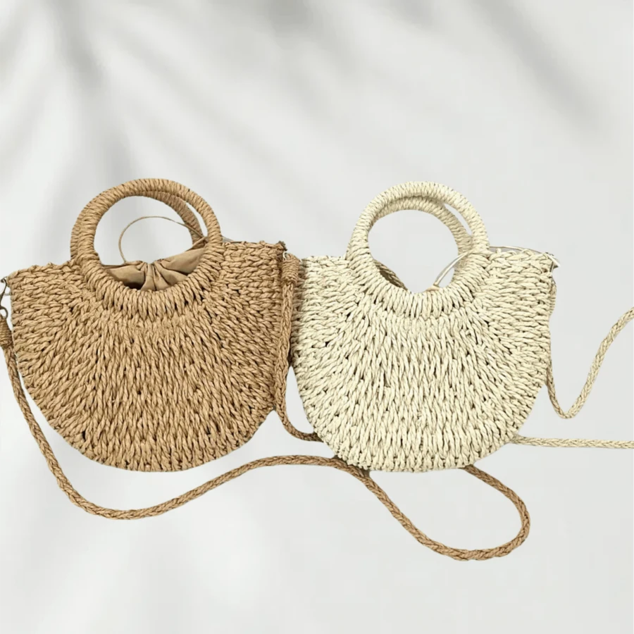 Women's Straw Beach Tote Bag- Lightweight Summer Mesh Hollow Shoulder Bag, Perfect For Beach Days And Daily Commute And Everyday Use
