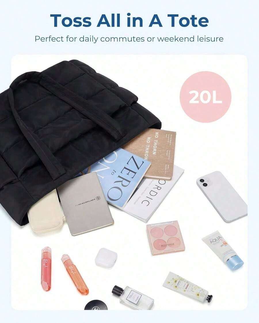 Women's Lightweight Fluffy Handbag, Suitable For Travel, Work, Beach, Gym, Shopping, Tote Bags For Women, College Essentials, Perfectly Matching With Fall Outfits Women