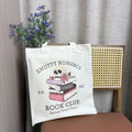 1pc "Smutty Romance Book Club" Canvas Tote Bag- Large Capacity Shoulder Bag With