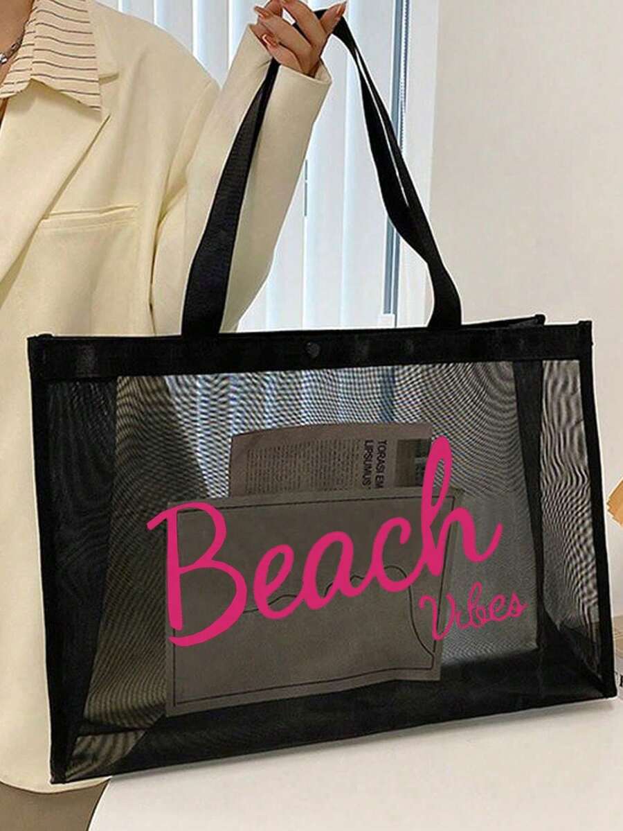 Women's Beach Tote Bag, Beach Accessories Tote Bag, Suitable For Weddings, Birthdays, Holidays, Great Gift For Women, Moms, Teachers, Friends Vacation Essentials