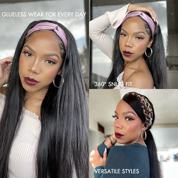 Ready to Go Classic Yaki Straight Glueless Headband Wig Beginner Friendly - US Only