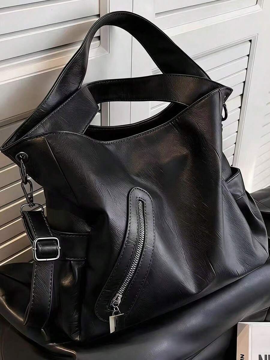 2026 New Women's Large Capacity Tote Bag, Shoulder Bag, Crossbody Bag, PU Leather Bag, Soft Texture Bag, Commuting Bag, College Student Bag