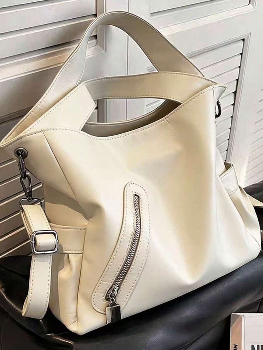 2026 New Women's Large Capacity Tote Bag, Shoulder Bag, Crossbody Bag, PU Leather Bag, Soft Texture Bag, Commuting Bag, College Student Bag