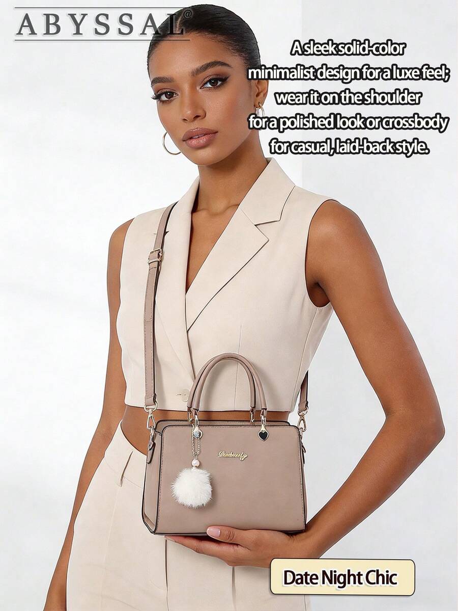 Retro Simple & Elegant Commuter Bag For Women Large Capacity Shoulder Bag Tote Bag Small Purses And Handbags Top Handle Satchel Business Casual Bag
