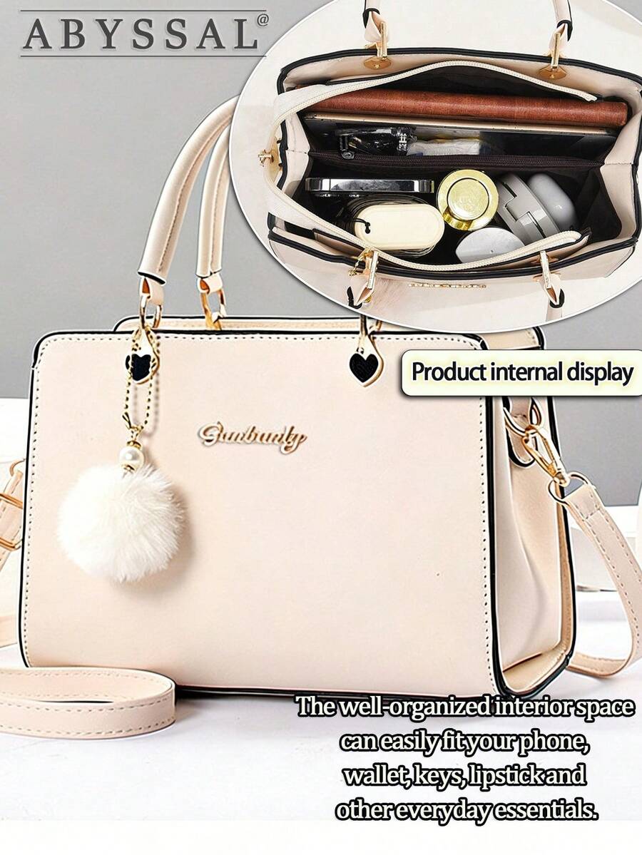 Retro Simple & Elegant Commuter Bag For Women Large Capacity Shoulder Bag Tote Bag Small Purses And Handbags Top Handle Satchel Business Casual Bag