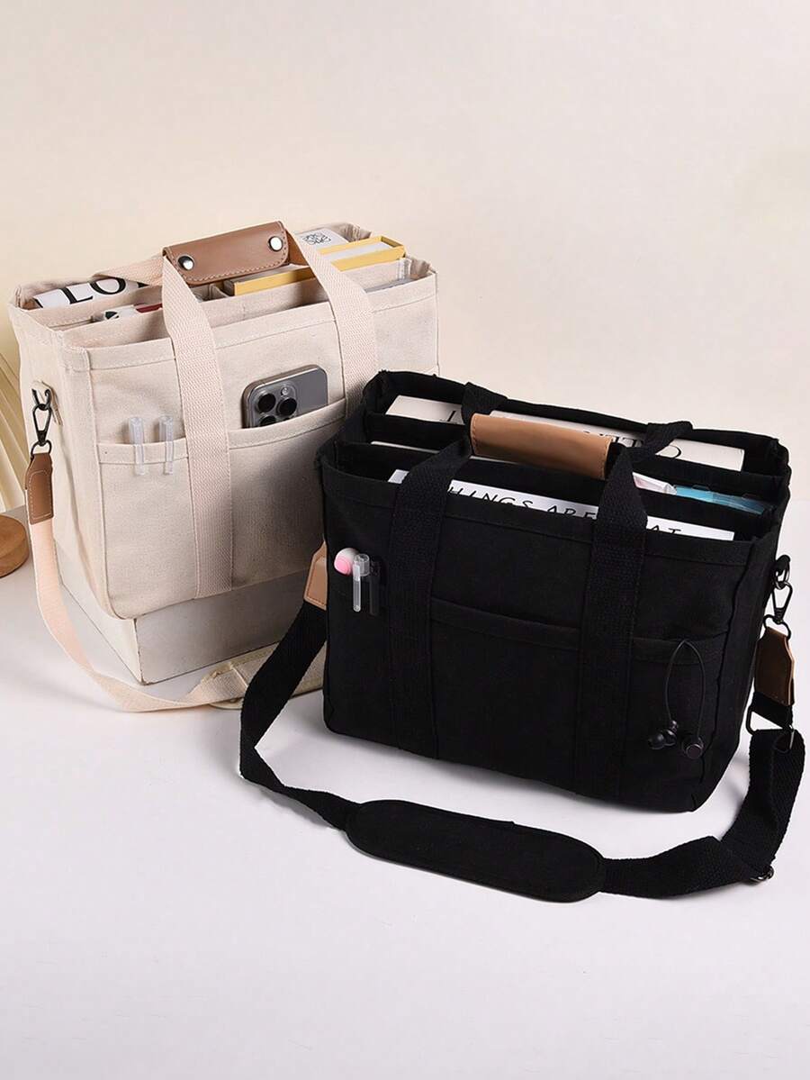 Lightweight,Business Casual Minimalist Large Capacity Top Handle Bag Double Handle For Teen Girl Women College Students,Rookies & White-Collar Workers