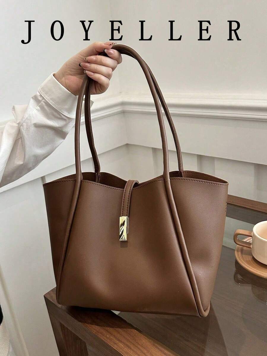 2025 New Women's Large Capacity Bag, Shoulder Commuter Bag, Mommy Bag, High-End Retro Minimalist Handbag