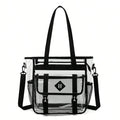 Ubysoyi Clear Tote Bag For Women/Unisex Transparent Handbag Lightweight See Through Shoulder Crossbody Bag For Vacation Fitness Concert Sport Swimming Travel