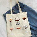 Espresso Martini Glasses Bachelorette Party Weekend Tote Bag Shoulder Bag Canvas