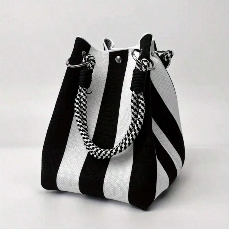Large Capacity Korean Style Tote Bag For Women, Stylish & Durable Handbag, Suitable For Shopping, Travel And Storage. Personalized Woven Ba