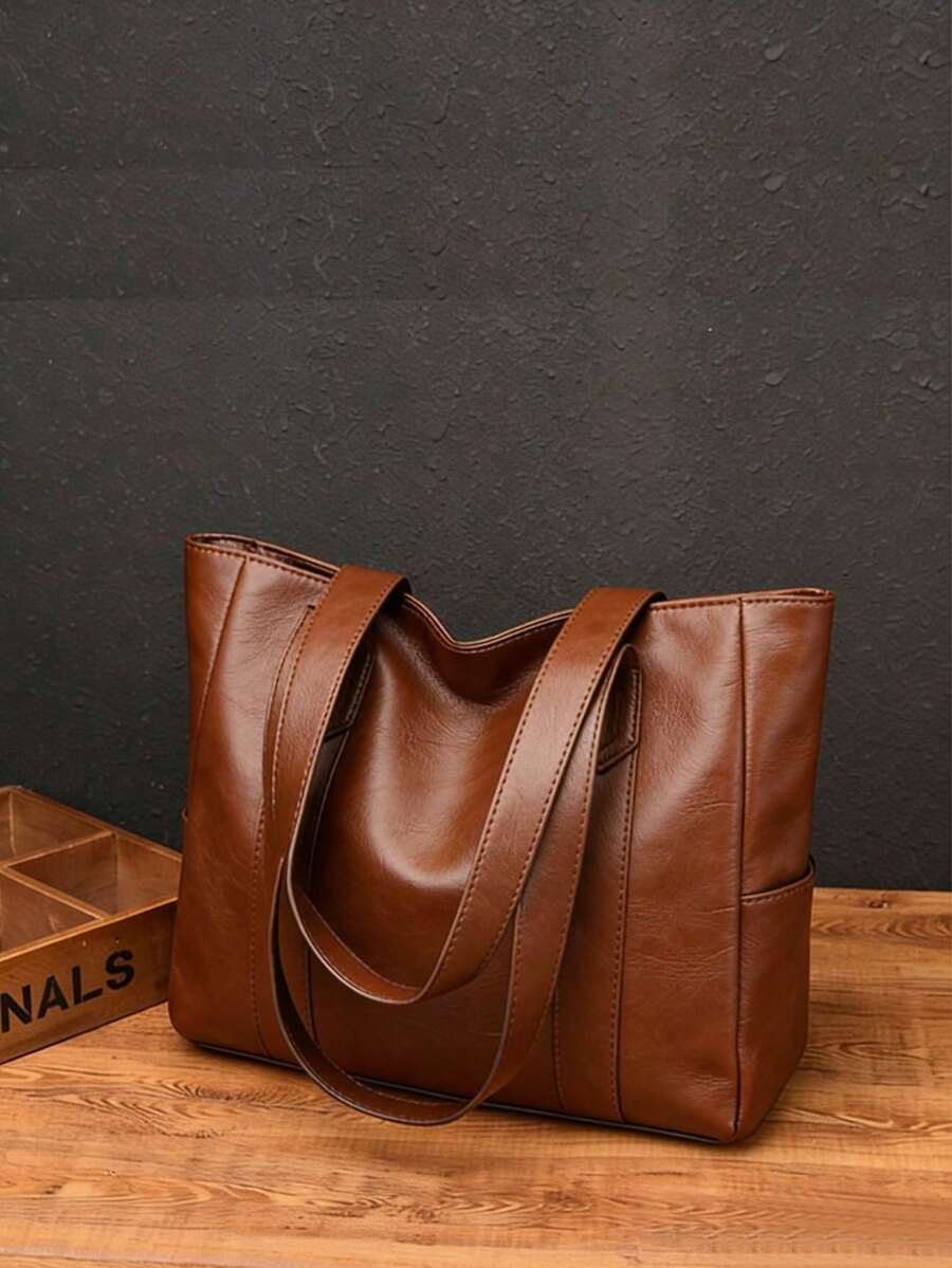 Minimalist Handbag, Suitable For Teenage Girls, Women, College Students, New Professionals And White-Collar Workers, Perfect For Office, Work, Business And Commute. Best Women's Work Bag, PU Leather H