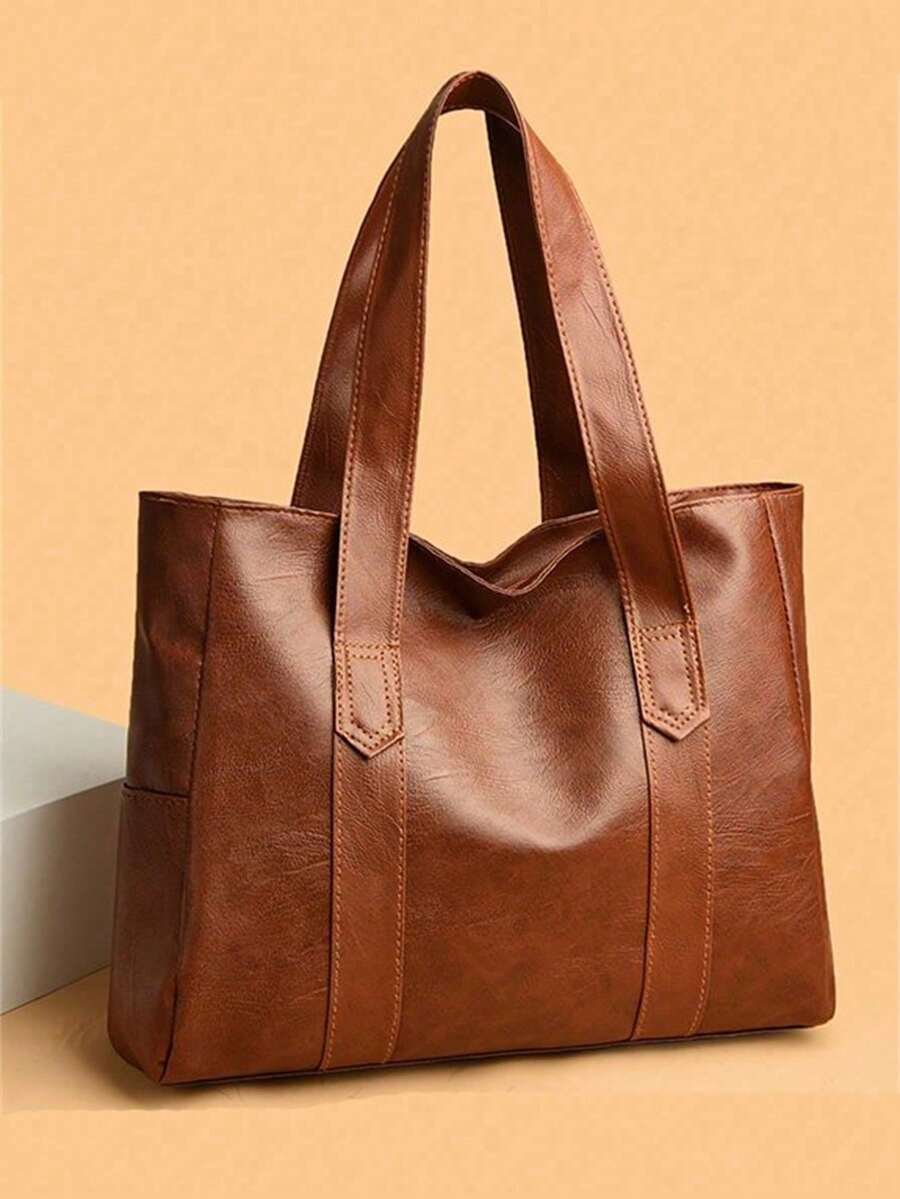 Minimalist Handbag, Suitable For Teenage Girls, Women, College Students, New Professionals And White-Collar Workers, Perfect For Office, Work, Business And Commute. Best Women's Work Bag, PU Leather H