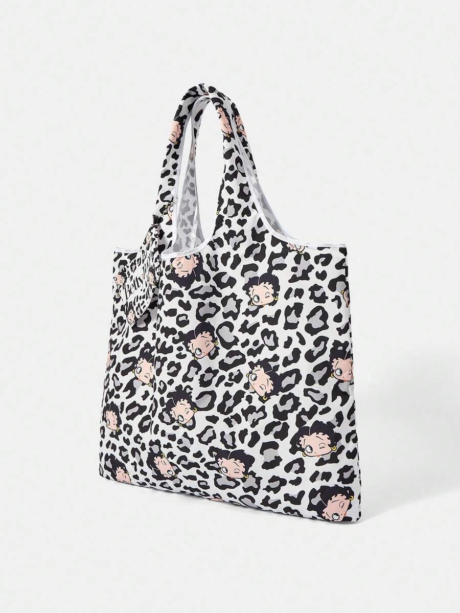 Nyan Cat X 1pc Foldable Cartoon Pentagram Printed Tote Bag For Women