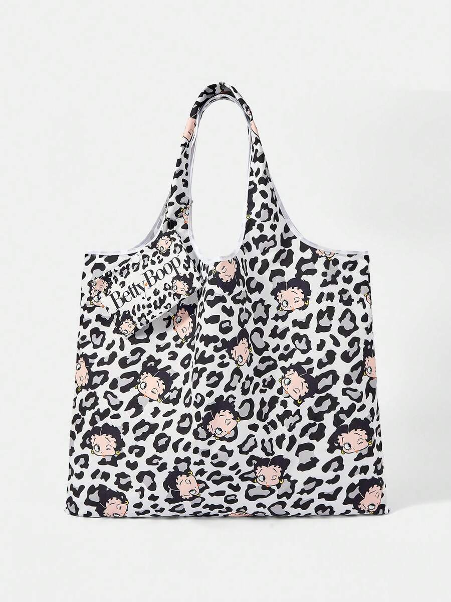 Nyan Cat X 1pc Foldable Cartoon Pentagram Printed Tote Bag For Women
