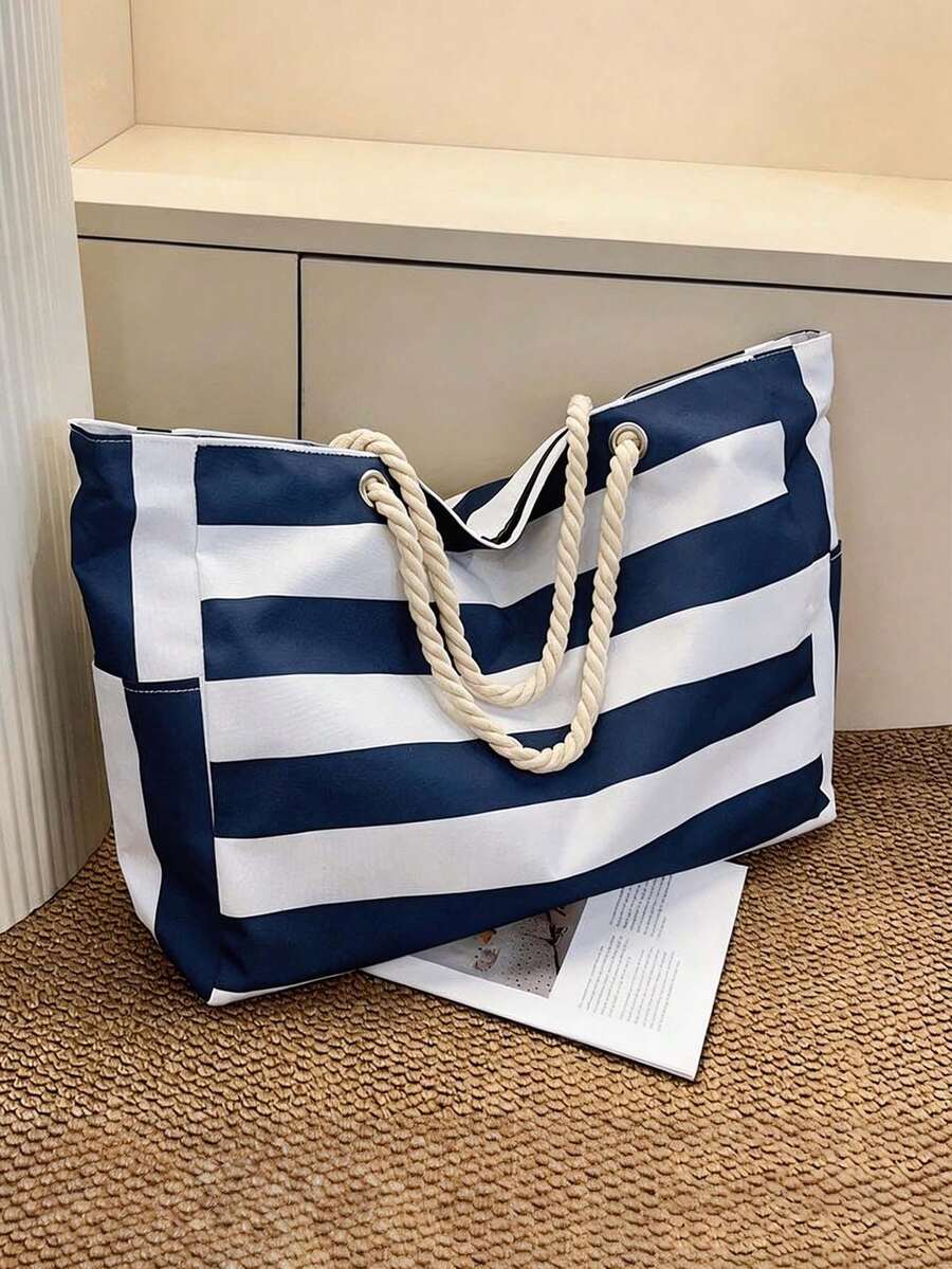 Summer Waterproof Beach Bag For Women Large Tote Bag Lightweight Shoulder Bag Soft Handbag For Durable Foldable Vocation Travel Essential Pool
