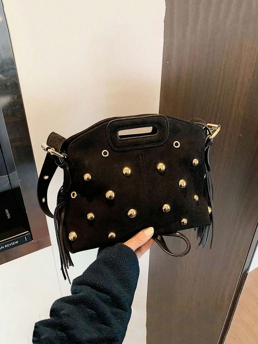 Niche Design Tassel Handbag, Women's New Personalized Versatile Tote Bag, Casual Commute Shoulder Crossbody Bag,Fringe Bag