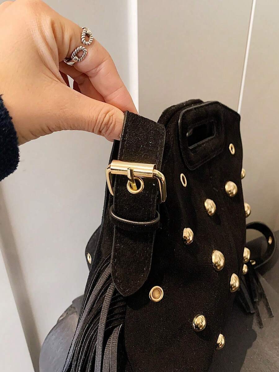 Niche Design Tassel Handbag, Women's New Personalized Versatile Tote Bag, Casual Commute Shoulder Crossbody Bag,Fringe Bag