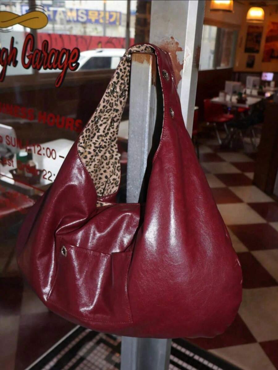 Leopard Print Reversible Tote Purse, Bolsas Bag, College Campus Street Beach Bag, Women Gift, Luxury Chic Japanese Style Love, Halloween Gift