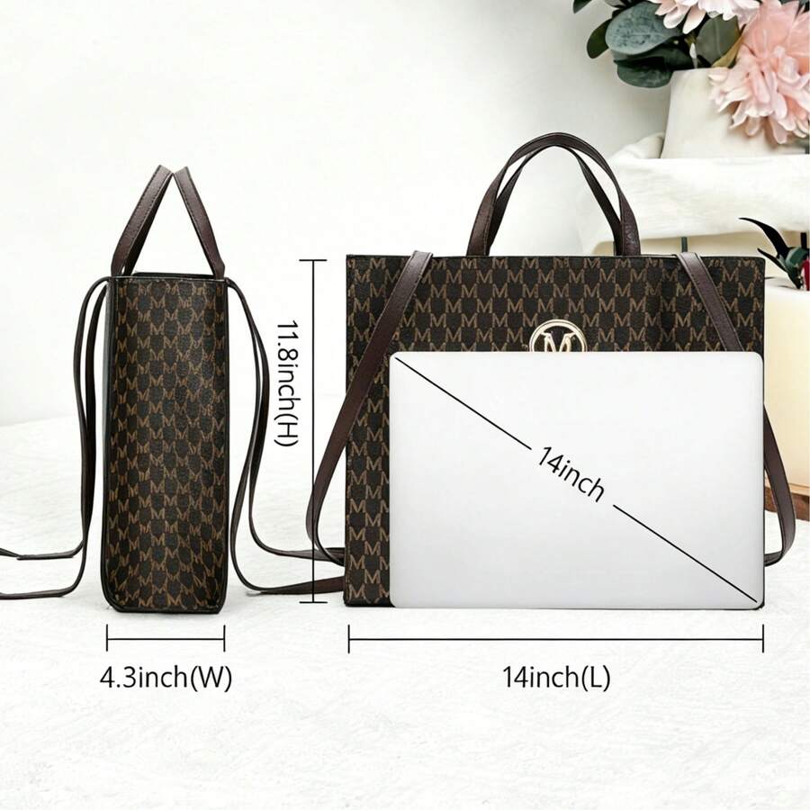Women's Tote Bag Spacious Fashion Tote Bag Work, Storage, Lipstick Pouch, Wallet, Shopping Bag, Large Capacity Travel Backpack, Handbag