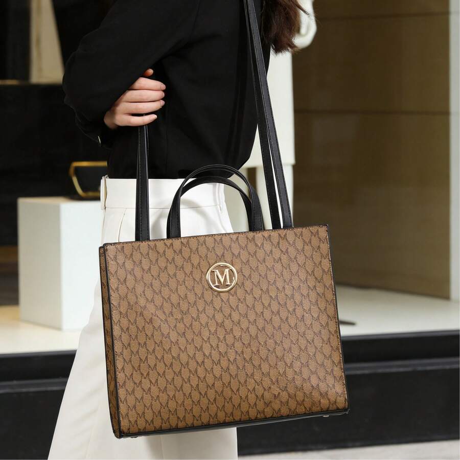 Women's Tote Bag Spacious Fashion Tote Bag Work, Storage, Lipstick Pouch, Wallet, Shopping Bag, Large Capacity Travel Backpack, Handbag