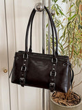 1pc Stylish Tote Bag For Women, New Autumn/Winter Style, Retro Motorcycle Design, Large Capacity, Underarm Shoulder Bag.